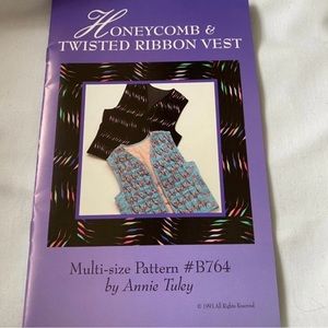 Clotilde Inc Sewing Pattern By Annie Tuley Honeycomb And Twisted Ribbon Vest New